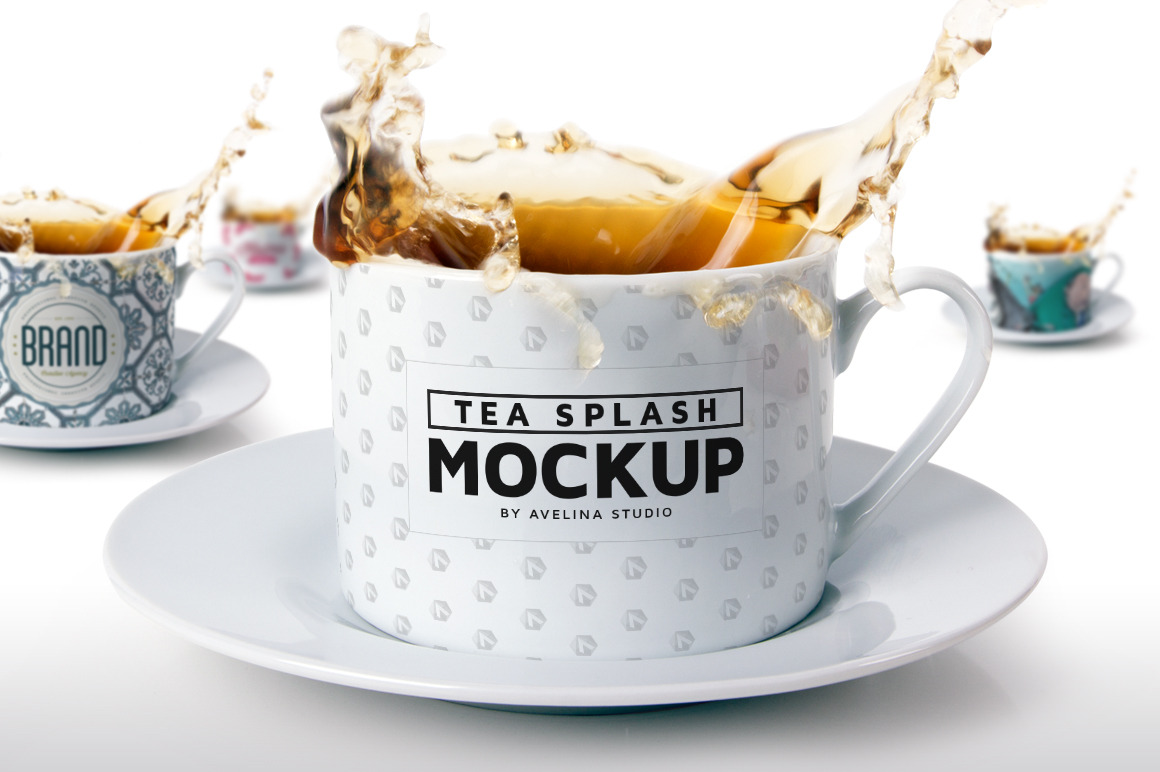 Tea Cup Mockup Splash