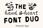 Hand & Heart Font Duo, a Handwritten Font by Tropical Type (Thumbnail 1 of 11)