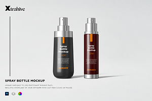 Spray Bottle Mockup, a Household Mockup by Xtrahive