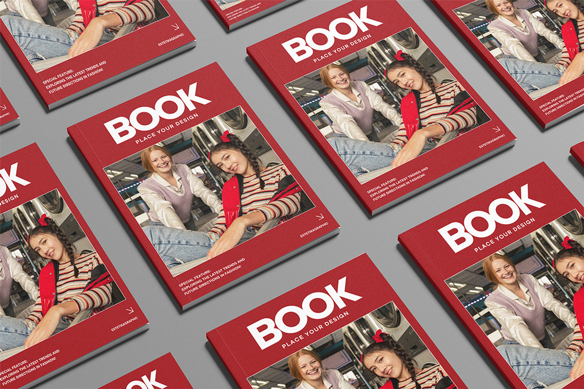 Book Mockup, a Books & Magazine Mockup by Pikachudesign