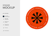 Crumpled Circle Paper Sticker Mockup, a Product Mockup by graphypix (Thumbnail 2 of 4)