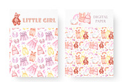 Little girl watercolor set. Nursery, a Person Illustration by SabinaWatercolorArt (Thumbnail 6 of 15)