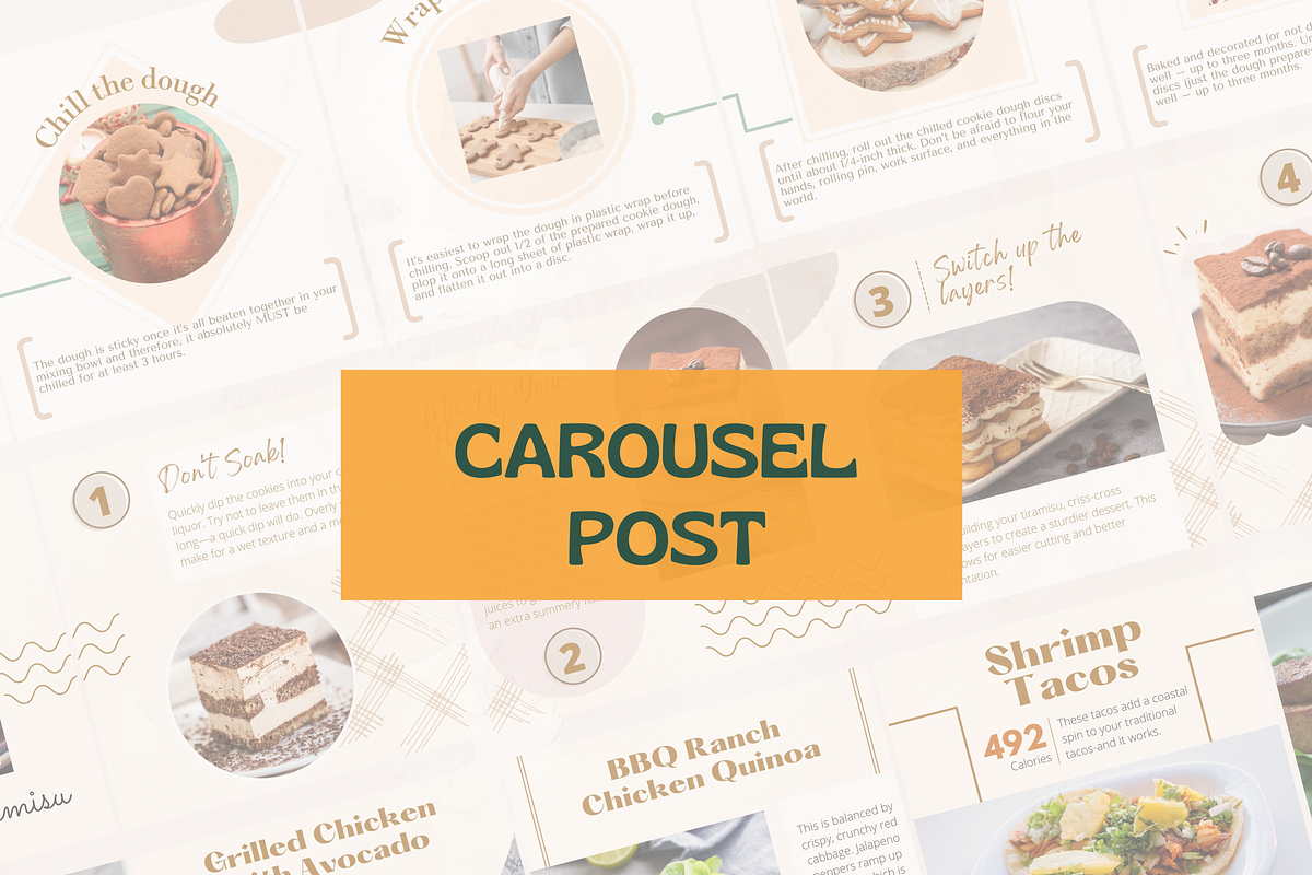 50 Food Instagram Canva Template, a Social Media Template by Kindelight (Photo 2 of 4)