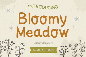 Bloomy Meadow - Handwritten font