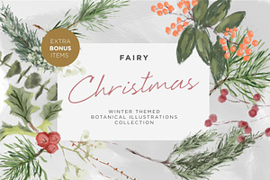 Fairy Christmas Illustration Clipart