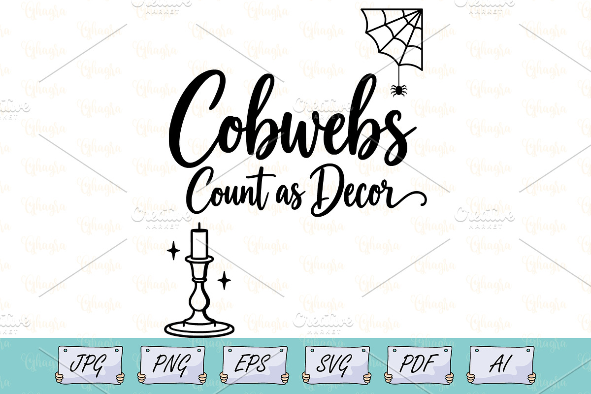 Cobwebs Count as Decor SVG, an Object Illustration by Ghagra (Photo 1 of 6)