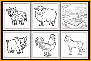Comfy Farm Bold & Easy Coloring Book, a Pattern Graphic by protabsorkar11 (Thumbnail 2 of 5)