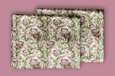 Mauve Tulip Seamless Pattern
