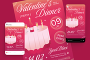 Valentine Dinner Flyer, a Flyer Template by Annora Studio (Thumbnail 1 of 6)