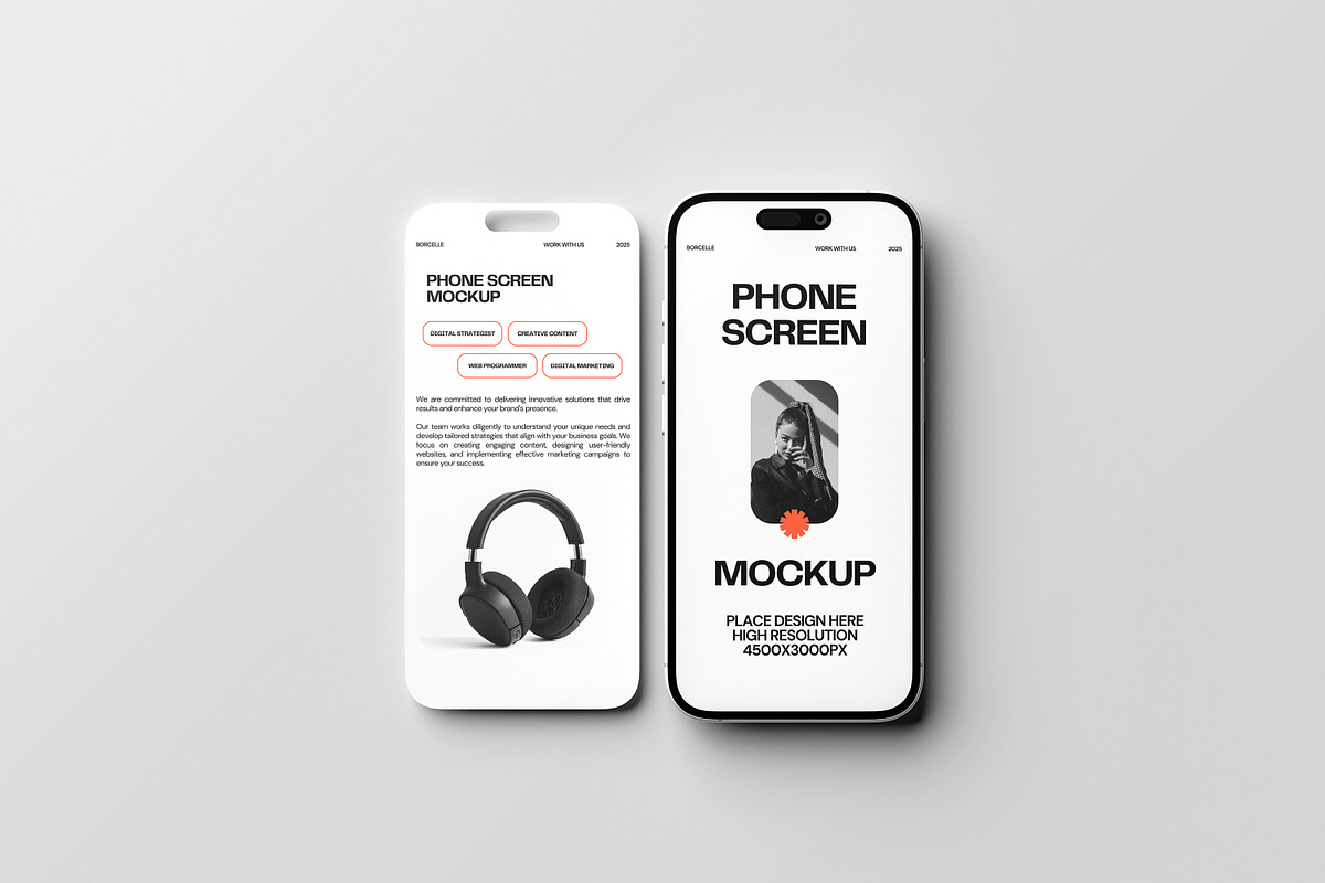 Phone screen mockup, an iPhone Mockup by AnasStudio (Photo 4 of 5)