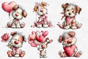 Whimsical Valentine Dog clipart, an Illustration by Designworld (Thumbnail 6 of 6)