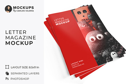 Letter Magazine Cover Mockup 01