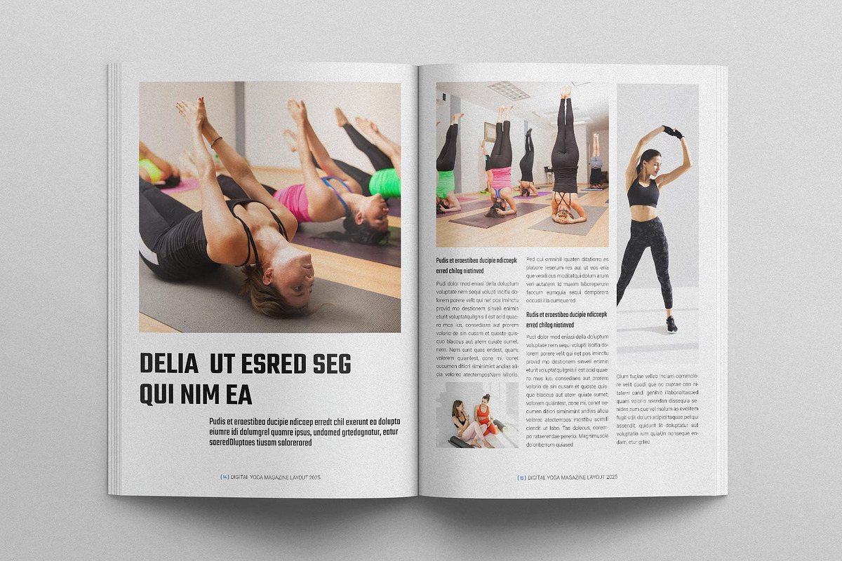 Yoga Digital Magazine Layout Design, a Magazine Template by TemplatesForest, image size:1200x800