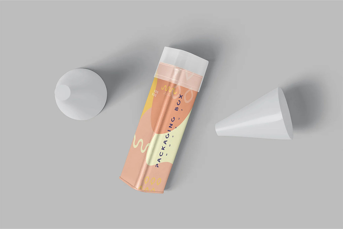 Triangular Packaging Box Mockup, a Packaging Mockup by megostudi0 (Photo 4 of 6)