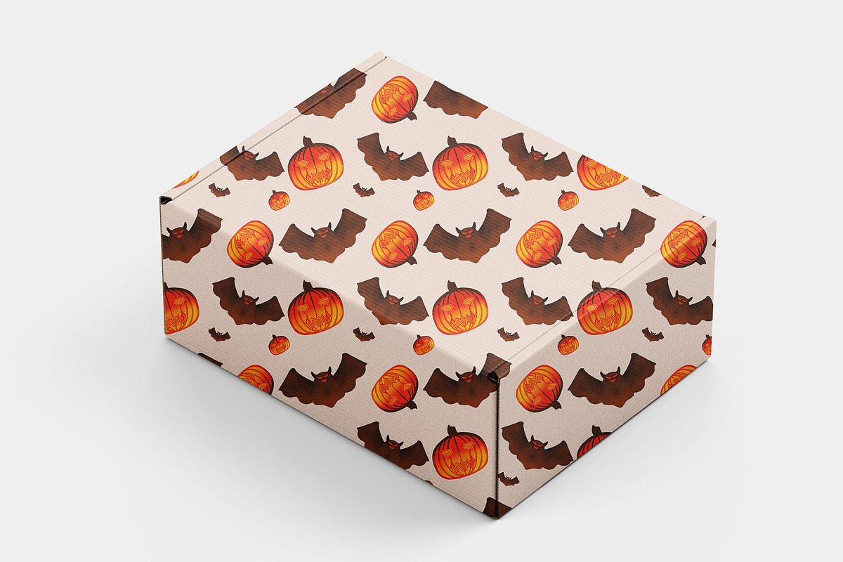 Pumpkin Bat Seamless Pattern, a Pattern Graphic by tchastudio (Photo 7 of 7)