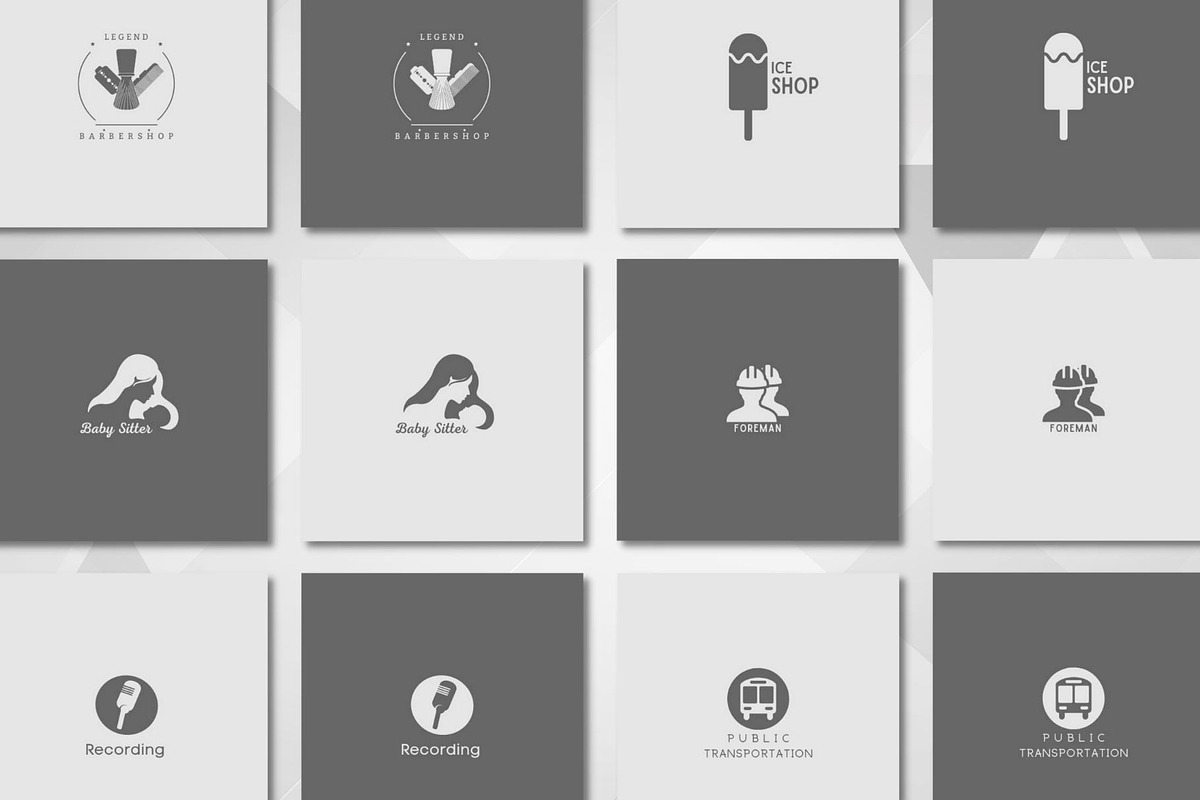 50 + Black and White Logo, a Branding & Logo Template by Aji Gallery (Photo 10 of 14)