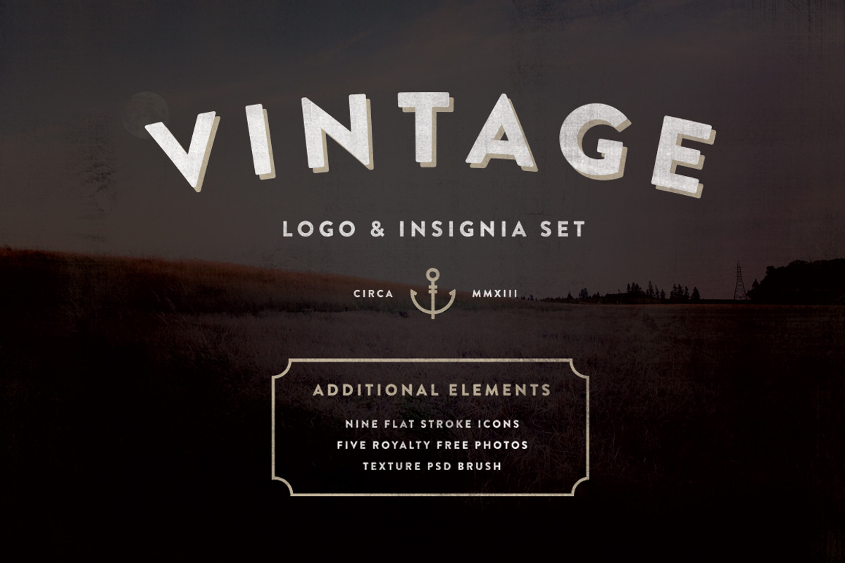 Vintage Logo & Insignia Starter Kit, a Branding & Logo Template by Hustle Supply Co. (Photo 1 of 5)