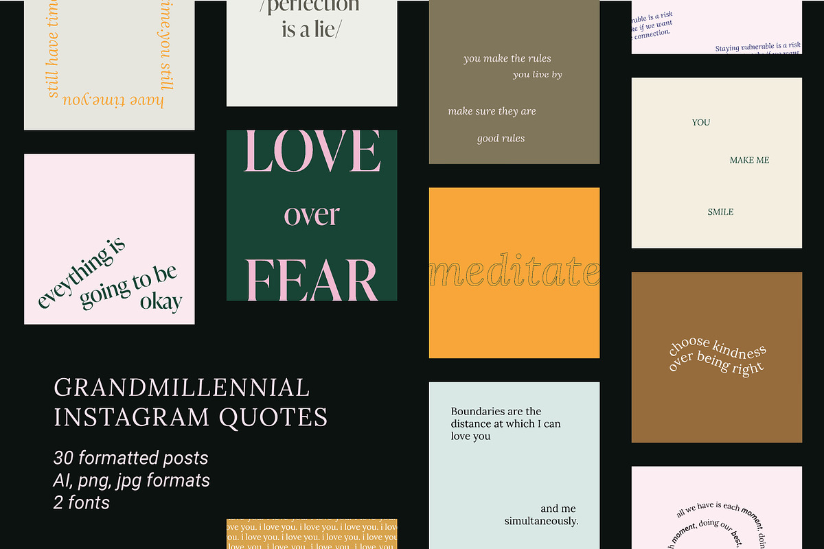 self-care instagram quotes, a Social Media Template by Loryn Ipsum (Photo 1 of 6)