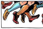 Feet playing football. International, a Sport Illustration by rogistok (Thumbnail 3 of 3)