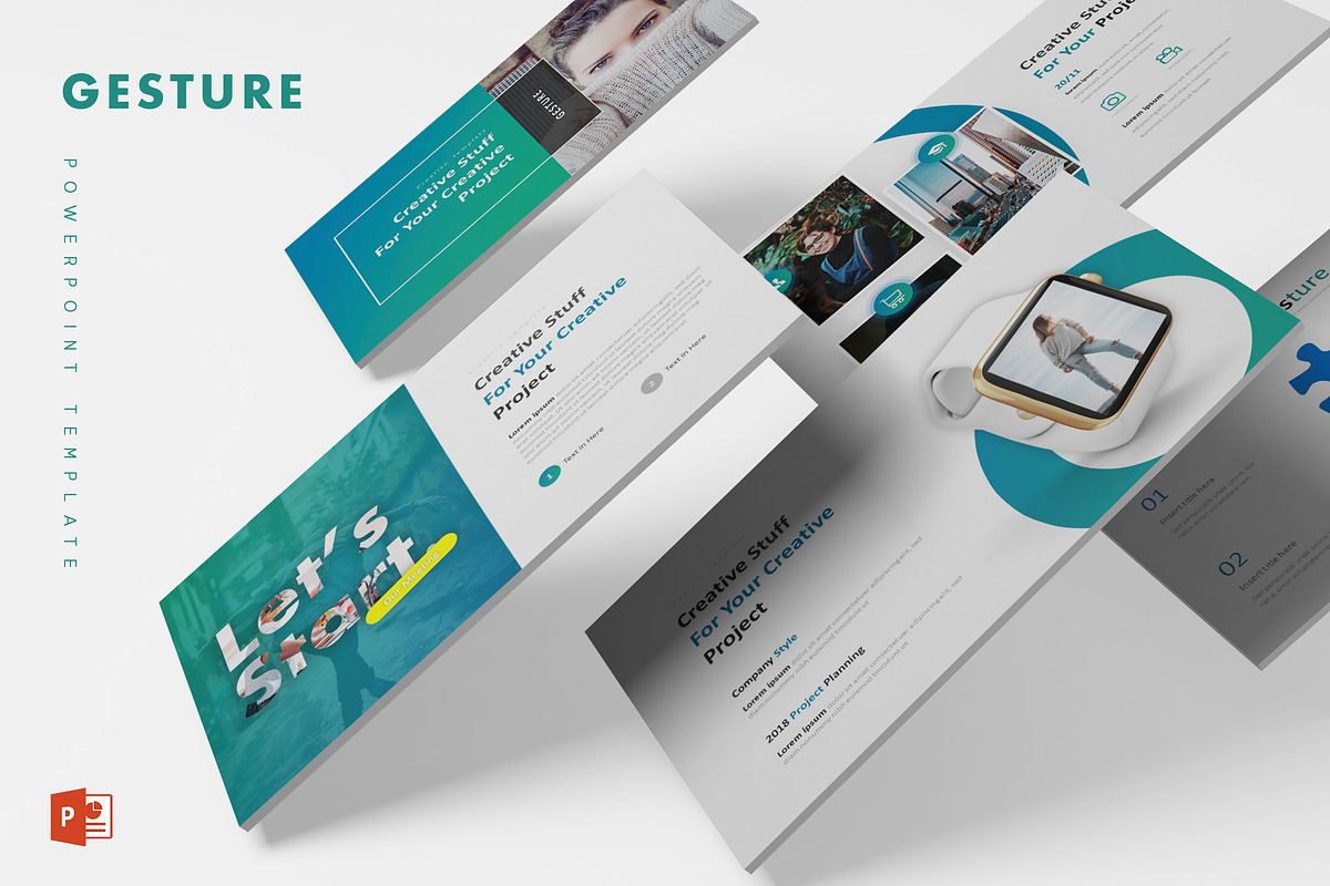 Gesture - Powerpoint Template, a Presentation Template by AQR Studio