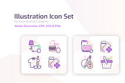 Ecommerce Illustration Icon Set, an Icon by kecikreative (Thumbnail 1 of 4)