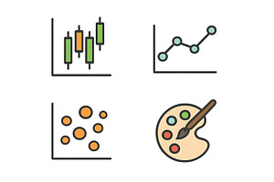 Chart illustrations showcasing data, a Technology Illustration by ZinetroN