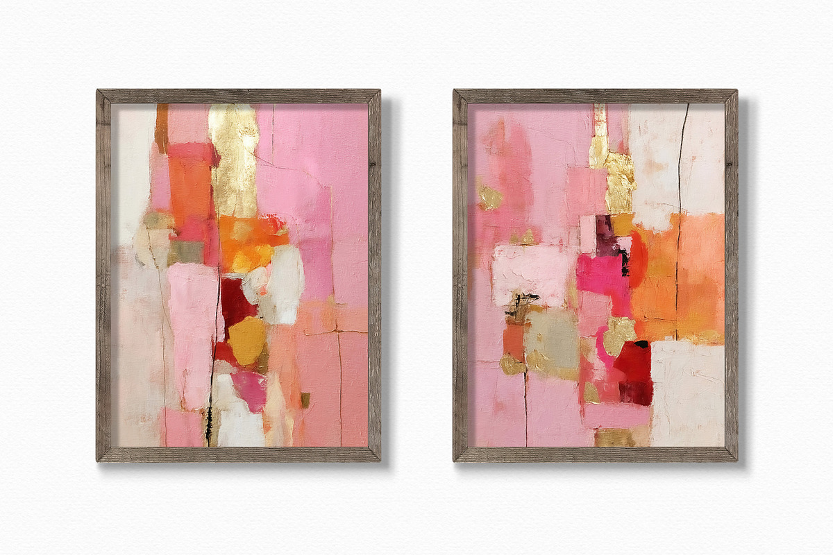 Coral and Gold Abstracts, a Decorative Illustration by rileyBgraphics (Photo 3 of 7)