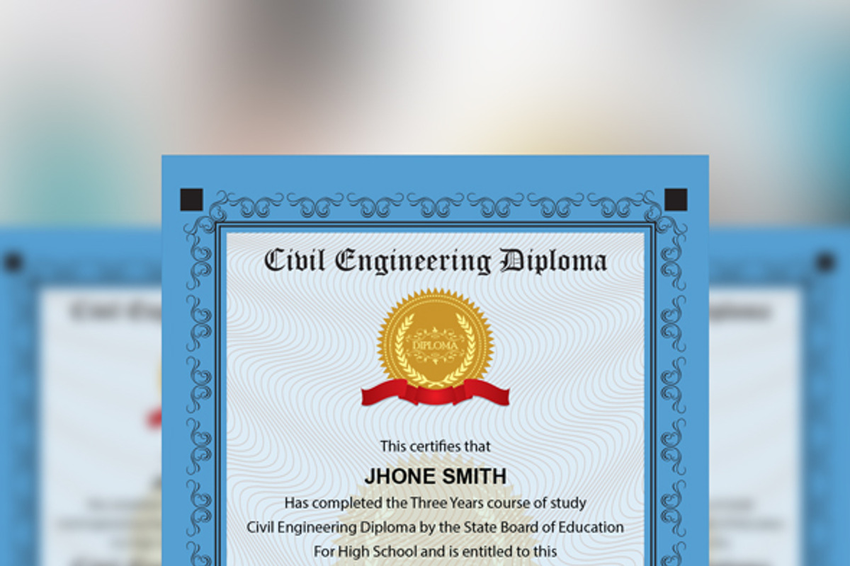 Engineering Diploma Certificates, a Stationery Template by shujaktk (Photo 4 of 5)