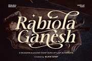 Rabiola Ganesh - Modern Serif, a Serif Font by Black Junst (Thumbnail 1 of 10)