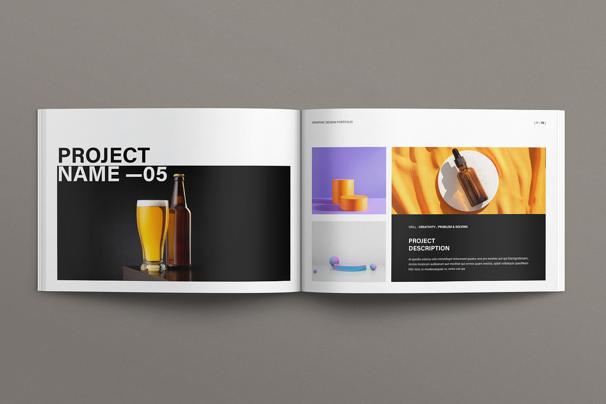Graphic Design Portfolio Brochure, a Brochure Template by E-Type (Photo 6 of 8)