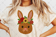 Yarn Bunny Face with Flower Crown, an Illustration by Craft Nest (Thumbnail 4 of 6)