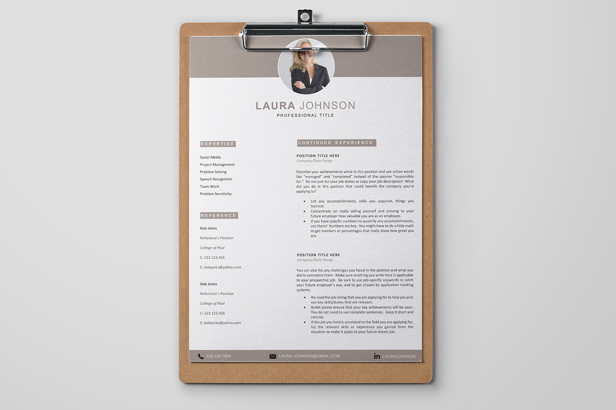 3 Page - Word Resume & Cover Letter, a Resume Template by OpulentStu (Photo 3 of 4)