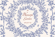 Blossom Garden png, eps, svg, a Decorative Illustration by Ekaproeka (Thumbnail 1 of 7)