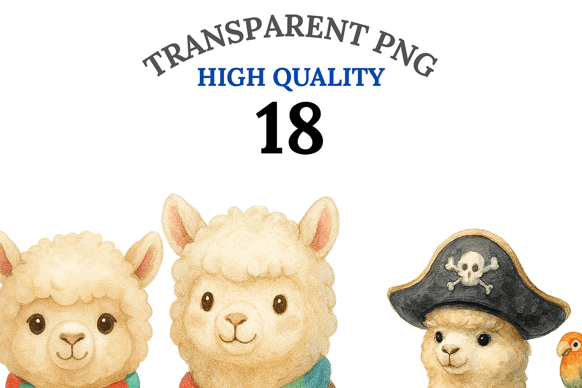 18 Alpaca Clipart, an Animal Illustration by Pati Charm Studio (Photo 1 of 8)