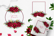 Watercolor peony flower, an Illustration by MiraEl Art (Thumbnail 3 of 15)