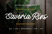 Savoria Rins - Monoline Script, a Handwritten Font by Lettermine (Thumbnail 1 of 10)