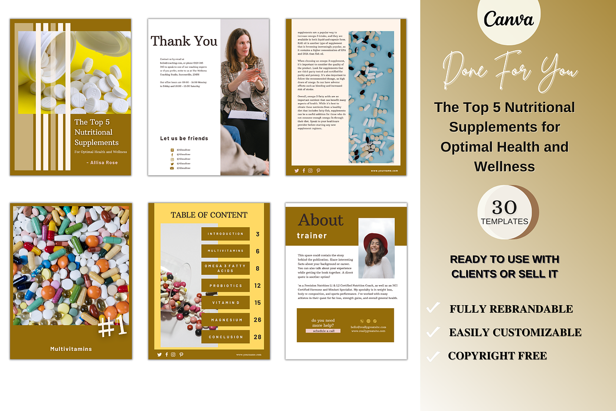 Top 5 Nutrient Supplements, a Books & Magazine Mockup by Millennials Marketing (Photo 1 of 7)
