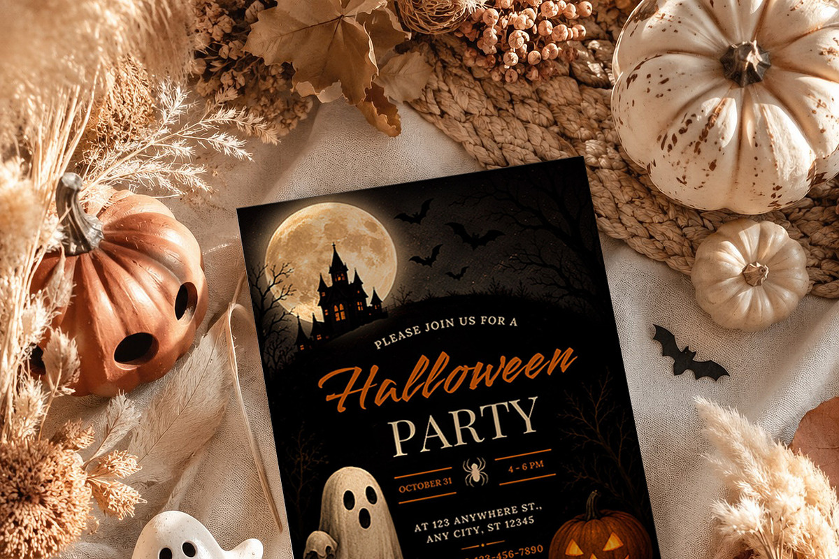 Elegant Spooky Halloween Invitation, an Invitation Template by Arslan (Photo 5 of 5)