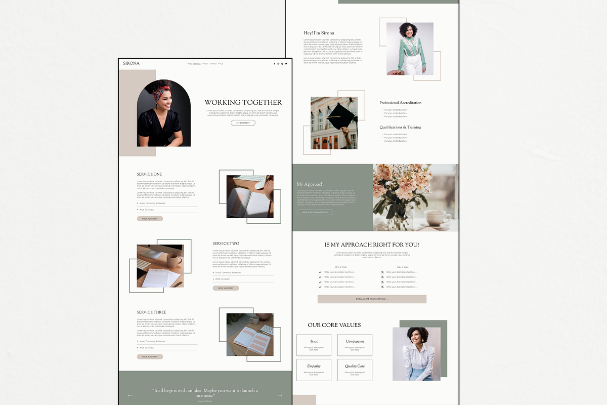 Therapist Squarespace Template, a Squarespace Template by Breah Designs (Photo 2 of 10)