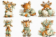 Whimsical Easter Reindeer Clipart, an Illustration by Craft Nest (Thumbnail 4 of 11)