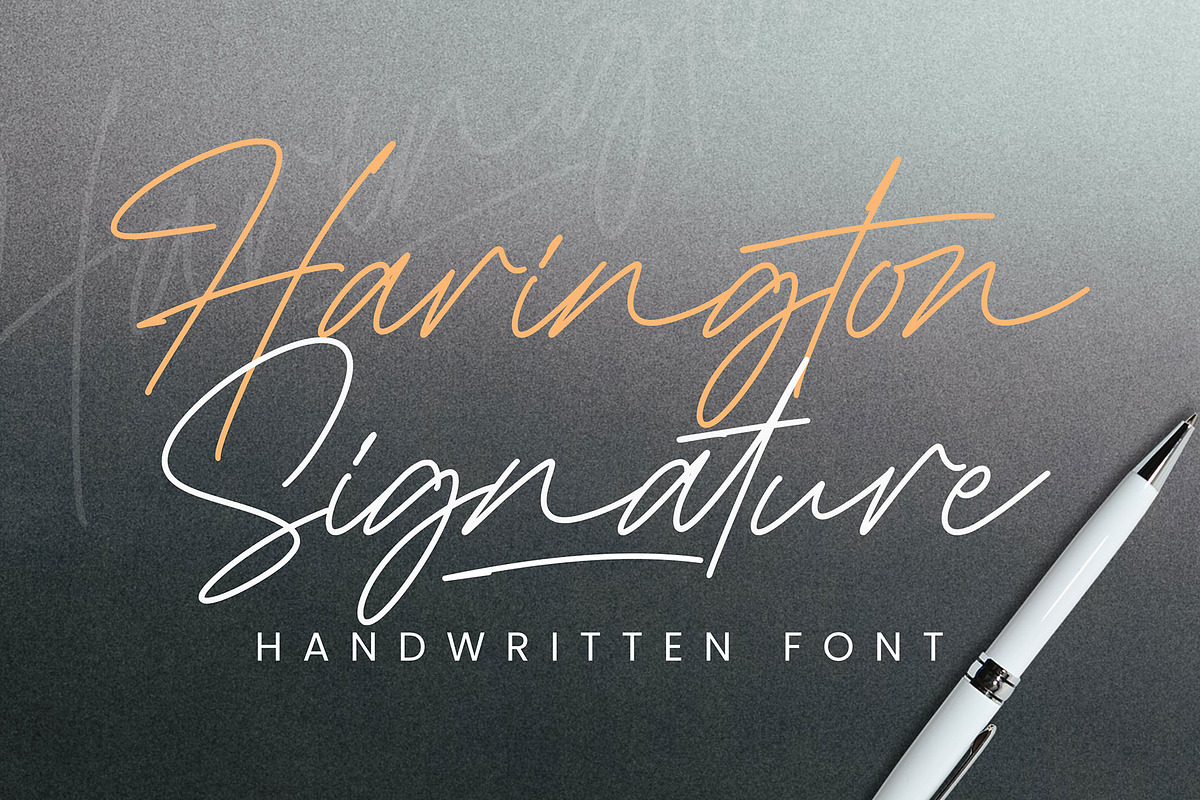 Harington Signature, a Script Font by Omotu Studio (Photo 1 of 12)