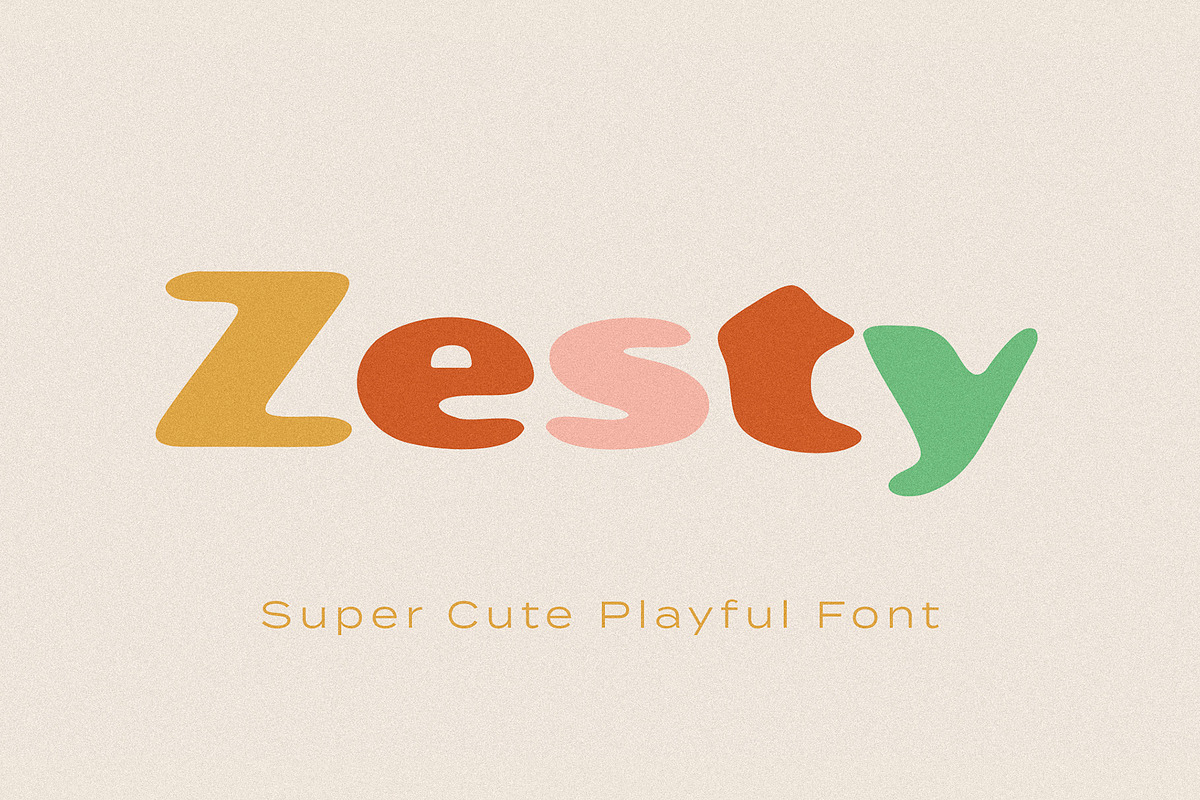 Zesty - Super Cute Sans, a Sans Serif Font by Pulp Creative Studios (Photo 1 of 9)