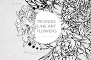 BUNDLE. Line art floral set, an Object Graphic by Vera●Suleimanova (Thumbnail 4 of 13)