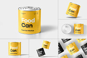 Food Can Mock-up, a Packaging Mockup by zippypixelstudio (Thumbnail 1 of 15)