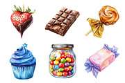 Watercolor Sweets Clipart, an Illustration by Daily.Designs (Thumbnail 5 of 5)