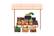 Farmers market stalls with food set, a Food Illustration by Good Studio (Thumbnail 7 of 7)