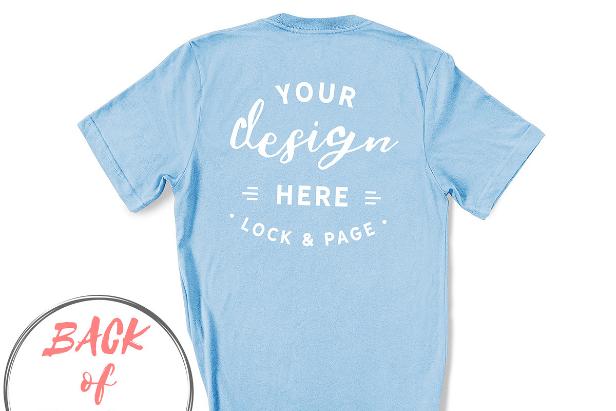 Back Of T-Shirt BC3001 Mockup Bundle, a Shirt Mockup by lock and page (Photo 15 of 88)
