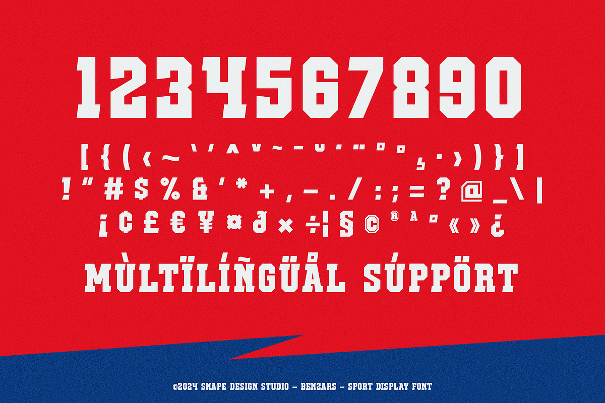 Benzars - Sport Display Font, a Serif Font by Snape Design Studio (Photo 4 of 12)
