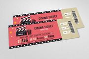 Cinema Ticket Print Templates, an Invitation Template by Psd Templates (Thumbnail 2 of 3)
