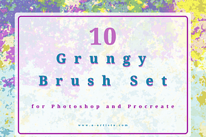 Grungy Photoshop & Procreate Brushes